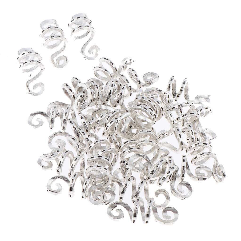 30 pcs Haar Kralen Ringen-Dreadlock Haar Accessoires Norse Spiraal Haar Coils Lente Kralen voor Braid Baarden Haar Sieraden DIY.