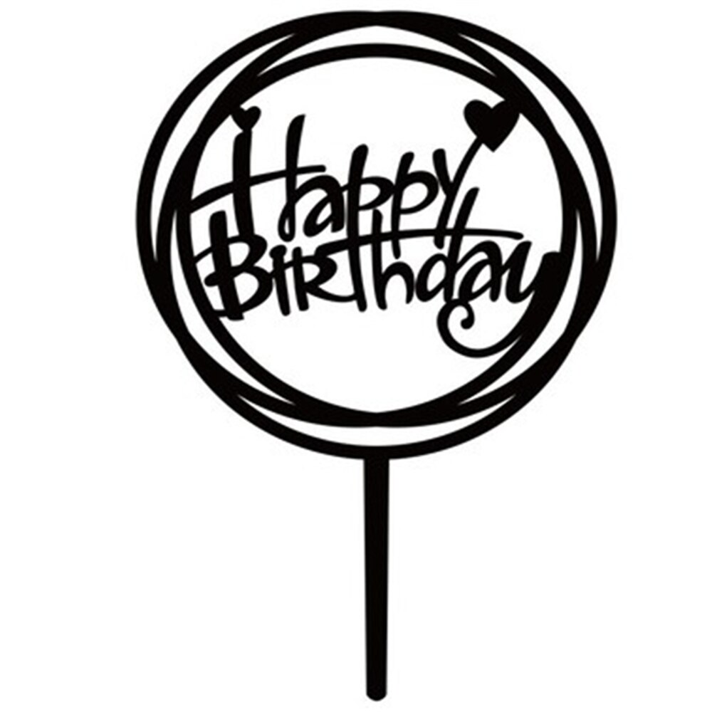 Happy Birthday Cake Acrylic Letter Cake Toppers Party Supplies Happy Birthday Black Cake Decorations Boy: G