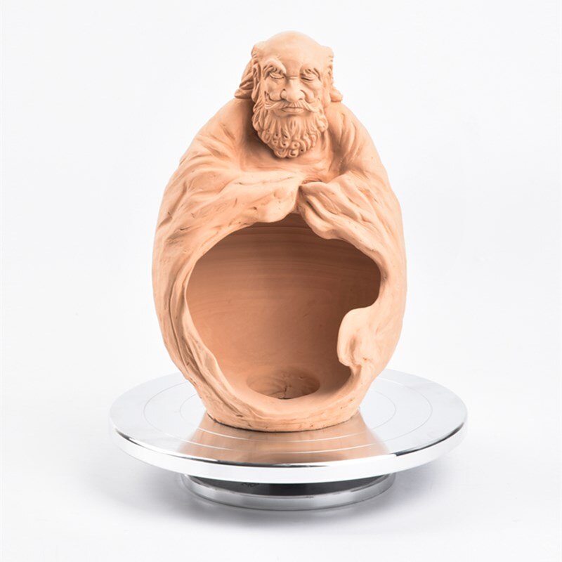 Pottery aluminum alloy double-sided turntable sculpture pottery clay hand-made model platform pottery wheel cake turntable