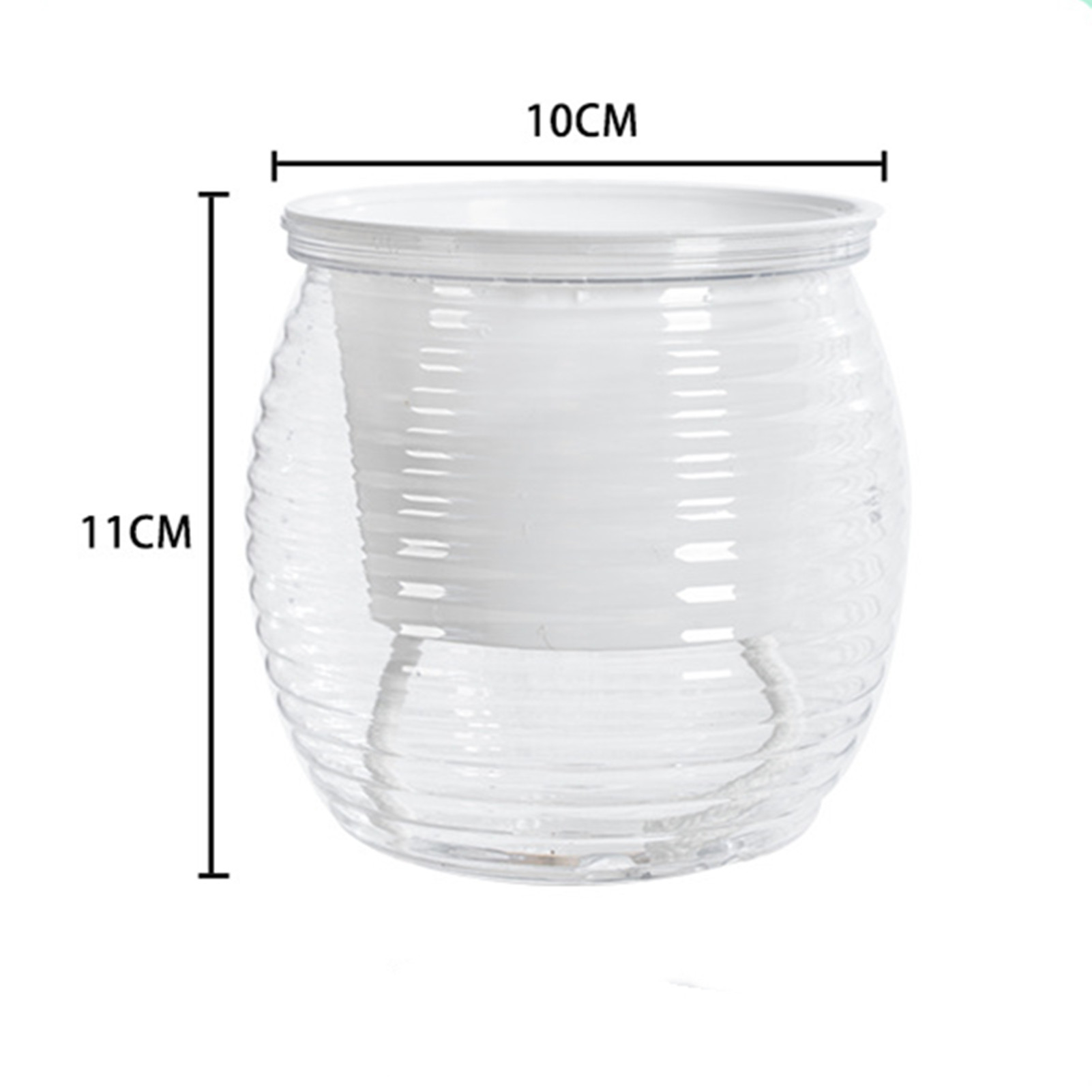 Selbst Bewässerung Blumentopf Aquarium Transparente Kunststoff Blumentöpfe Mini Selbst Bewässerung Pflanzer Topf Vase Für Heimat Dekoration: Blau