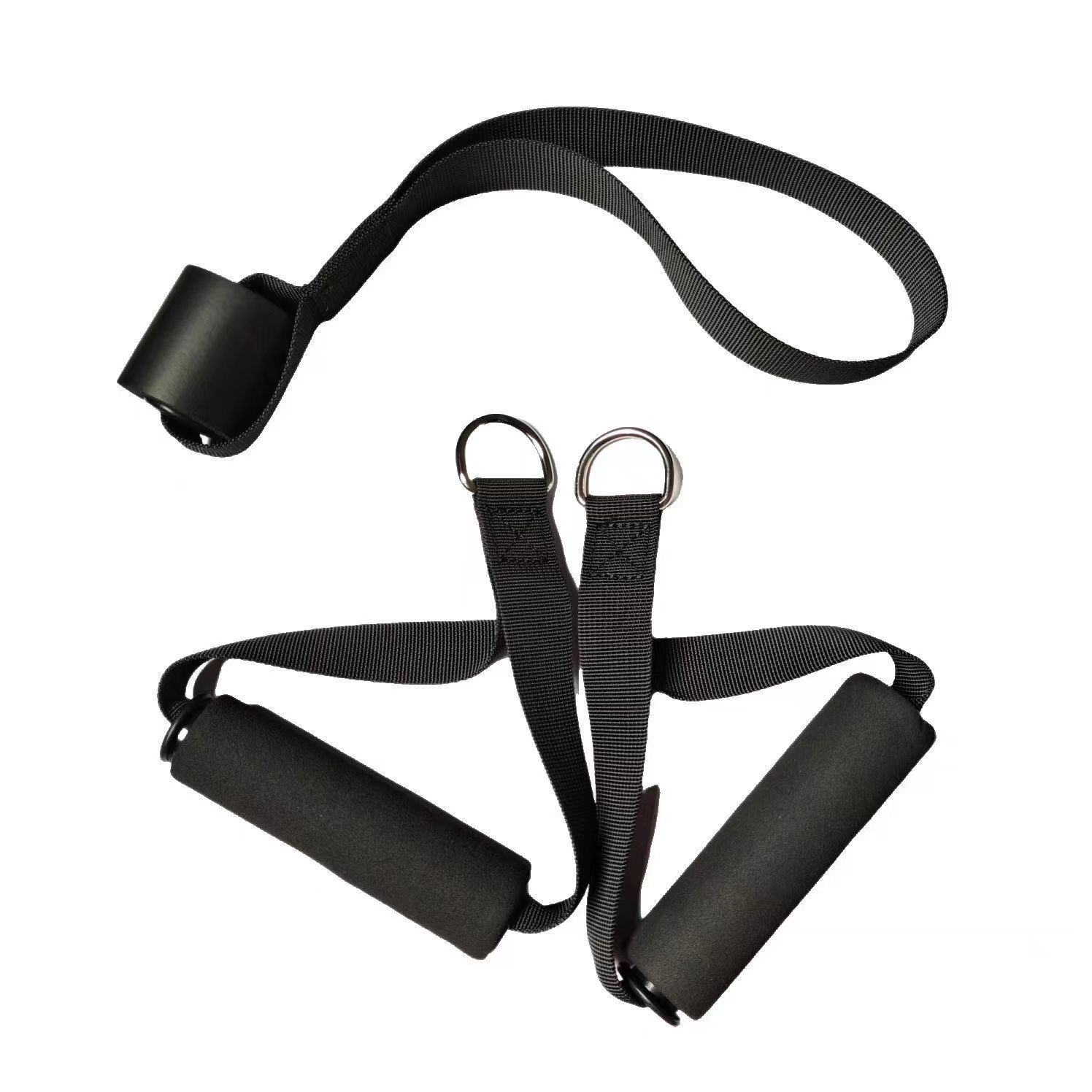 Faixas de resistência para academia, acessórios, alças, aderência antiderrapante, correias de nylon forte, fitness, máquina de cabo resistente, equipamento de treino