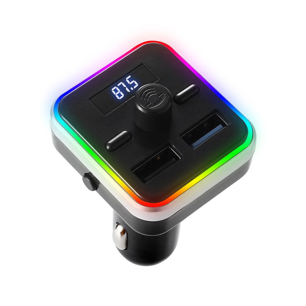 Nulaxy Bluetooth 5.3 Adapter Auto, Musik FM Transmitter mit DSP-Geräuschunterdrückung, 20W Type-C PD & 18W QC 3.0 Freisprechanlage für Auto Bluetooth,Unterstützt BASS & Treble Booster Siri Google