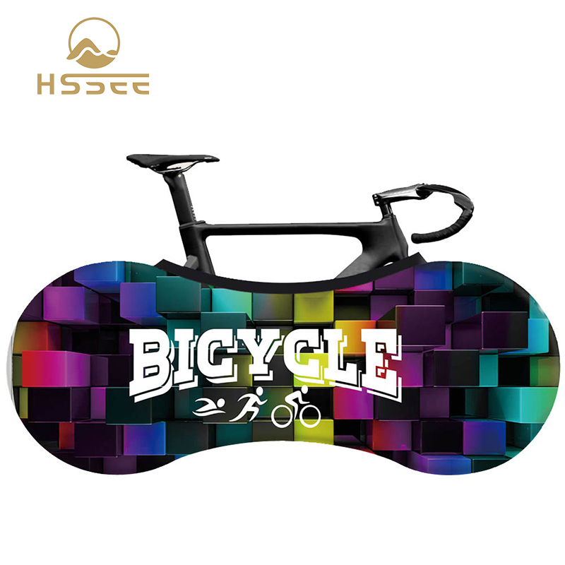 Hssee cykelbetræk elastisk mælkesilke farverig racercykel indendørs støvbetræk 26 “ -28 ” cykeltilbehør