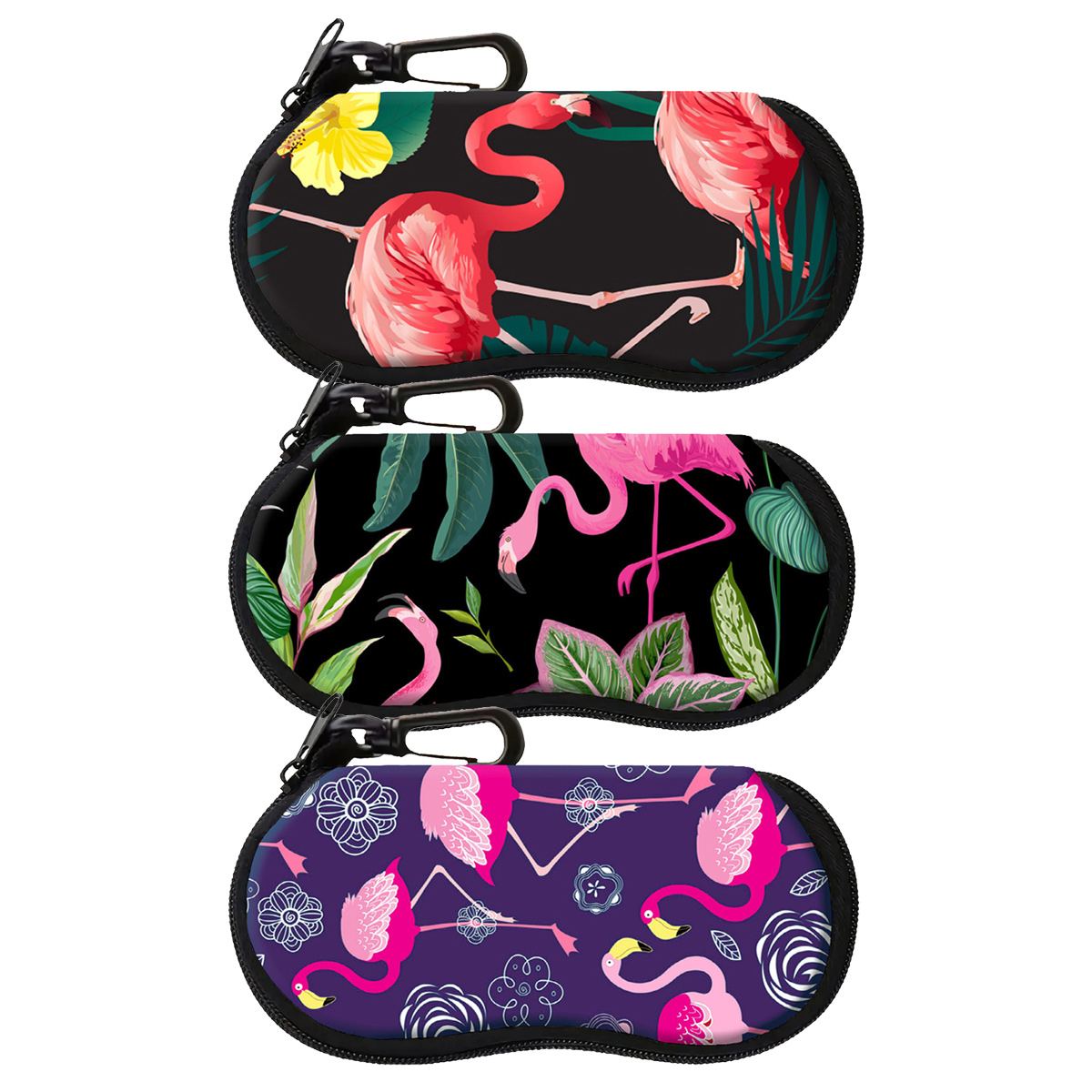 Flamingo Soft Shell Brillenkoker Roze Vogel Bril Beschermende Shell Kledingaccessoires Mannen Vrouwen Mode Brillentas