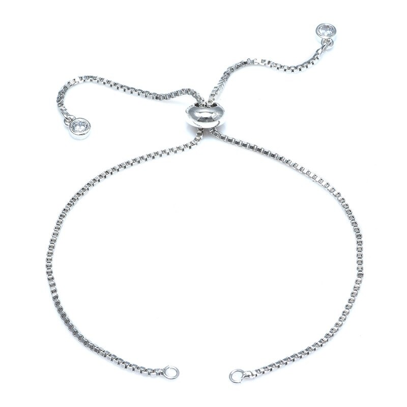 Klasyczny regulowany suwak łańcuchy dla DIY kobieta bransoletki tworzenia biżuterii Handmade Components Charms akcesoria biżuteria ustalenia: YELLOW