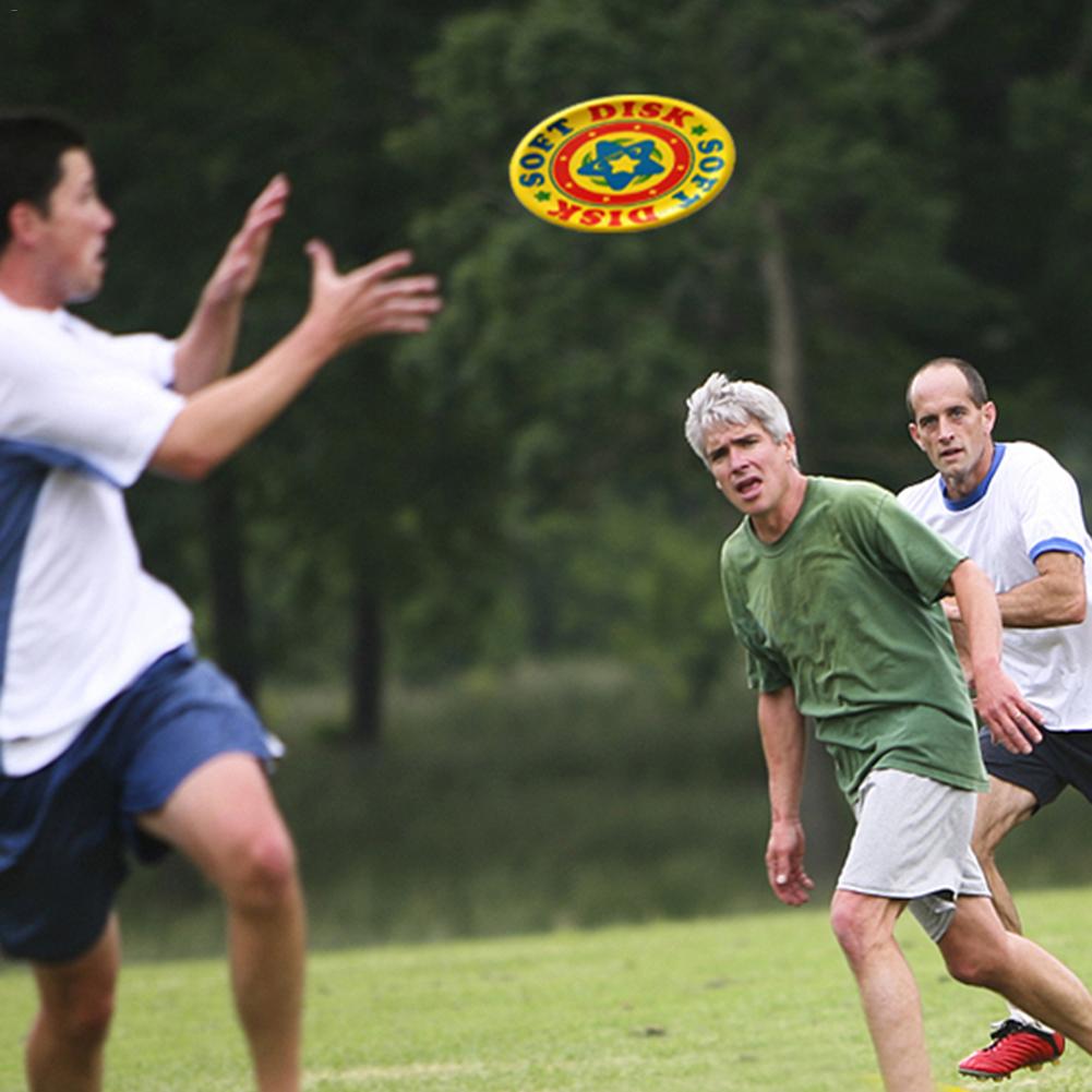 Sport myk flyvende disk myk flygende tallerken barneleker sikkerhet pu skummende flyvende disk utendørs strand flyvende disk underholdning leker