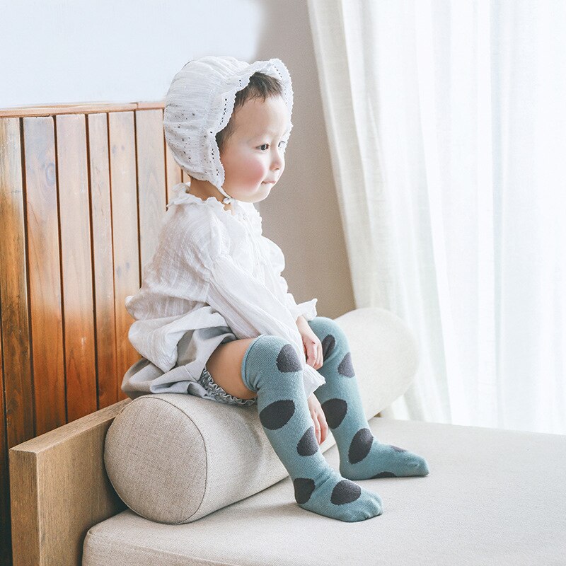 Knee Socks Kids Girls Baby Knee High Socks Children Cotton Baby Girl Long Socks Boys Toddler Dots Socks Leg Warmers