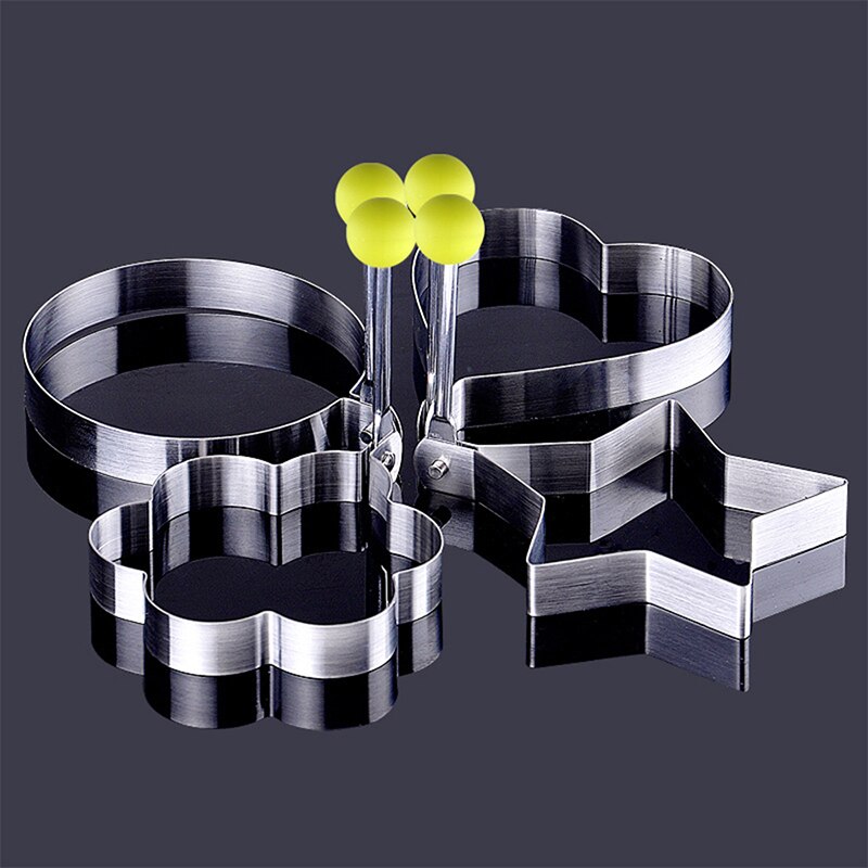 Fried Egg Pancake Shaper Egg Ring Mold Omelette Mold Egg Cooker Heart Star Shape Frying Egg Mould Cooking Kitchen Gadget