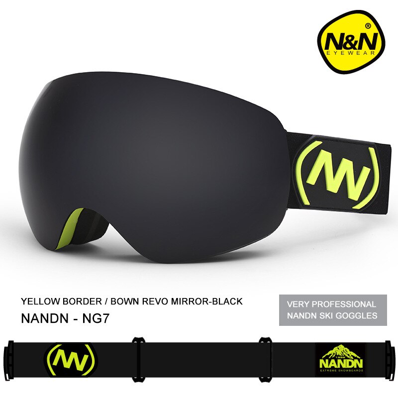 Professionelle Männer Frauen Ski Brille 2 Doppel Objektiv Anti-Nebel groß Sphärische Ski Brille Schnee Brille: Farbe 6