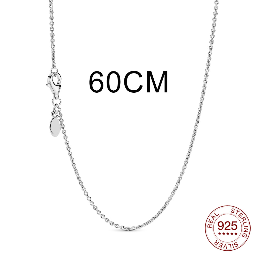 Real 925 jewelry Silver Moments Heart O Pendant charm Fit Original charm Nacklace women diy jewelry: PAN001-A-60