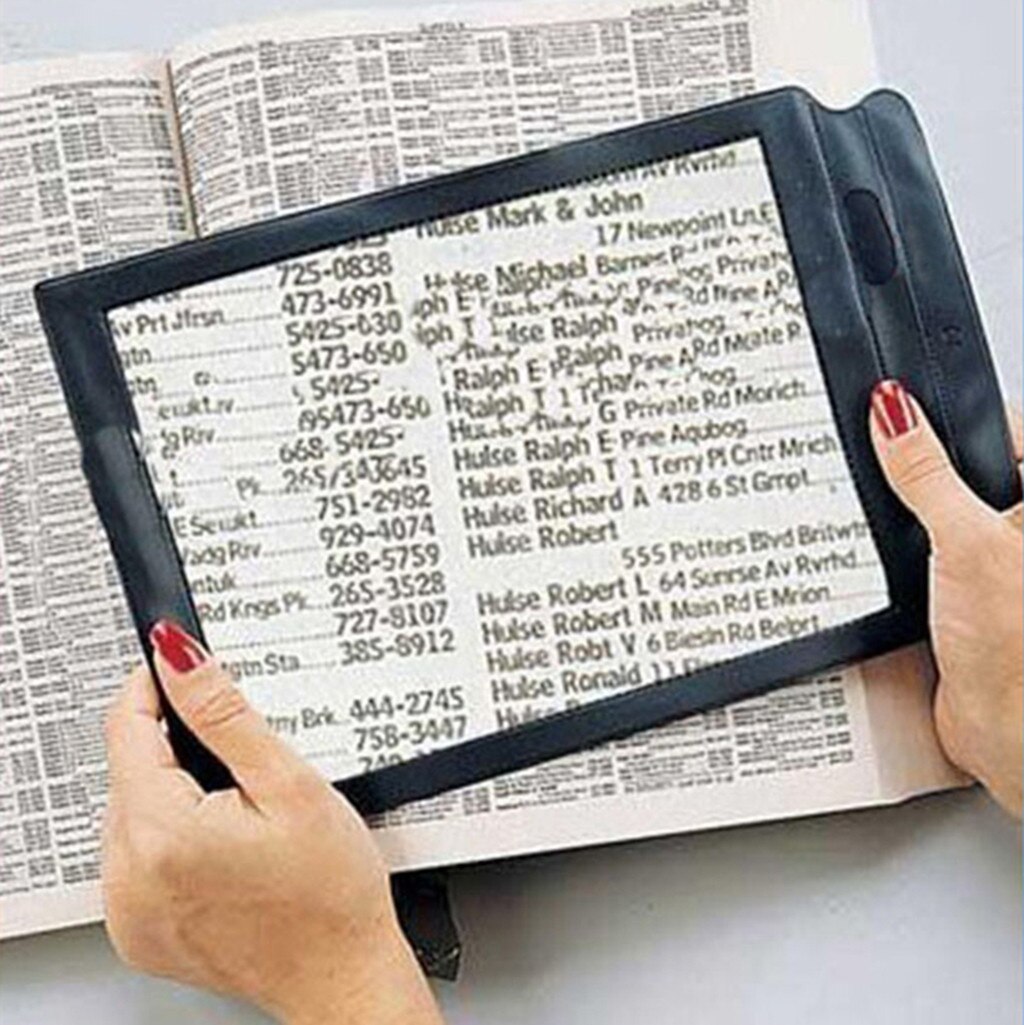 Loupe de Page entière format A4, aide à la lecture, lentille, insertion de livre, feuille de lecteur, loupe en verre Flexible pour les petites lettres