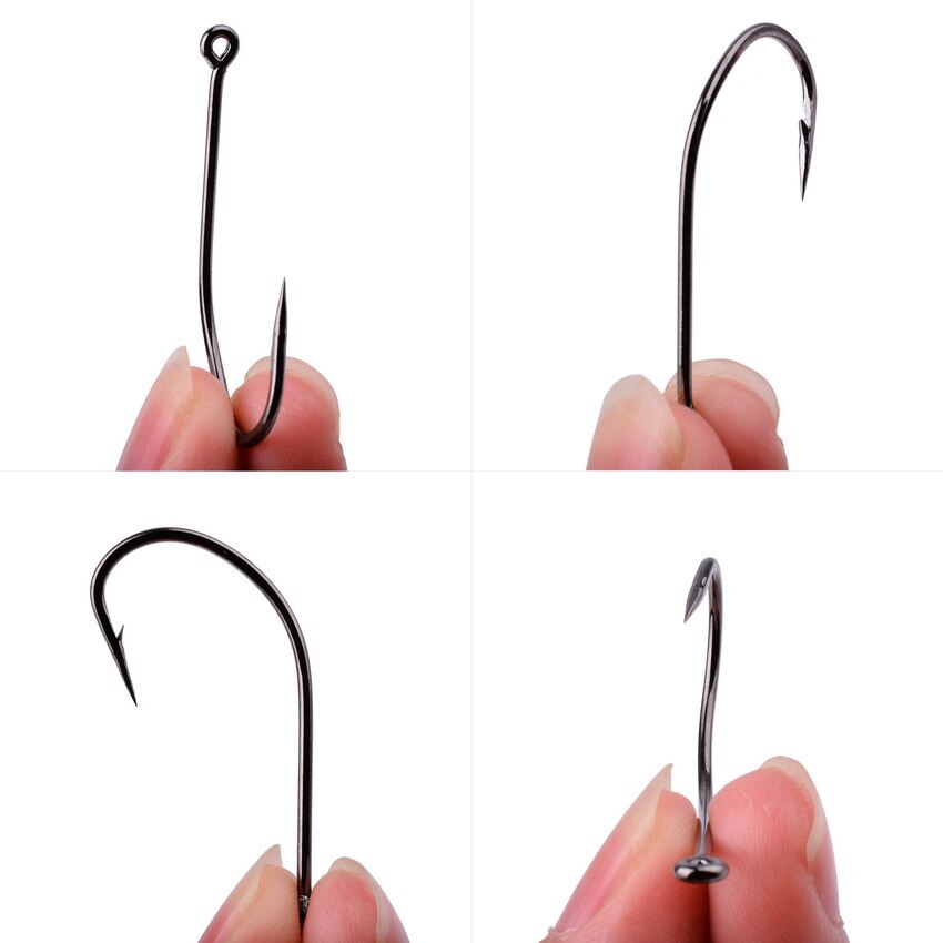 100 Barb Fish Hook Set Carbon Steel Hook Fly Fishing Jump Hook Carp Hook Fishing Chair Accessories Fishing Tools