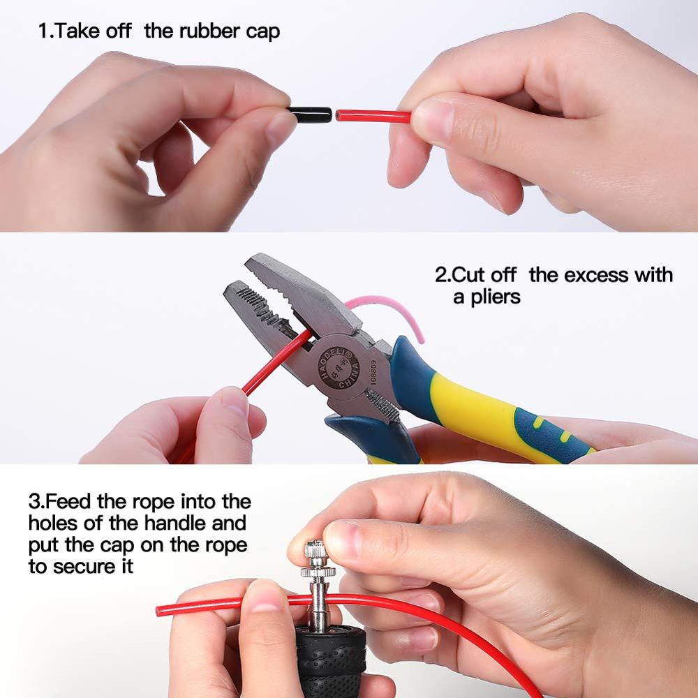 High Speed Skipping Rope Adjustable Fitness Jump Rope Anti-slip Handles 2.5mm/3.4mm Ropes For Crossfit Workout Training