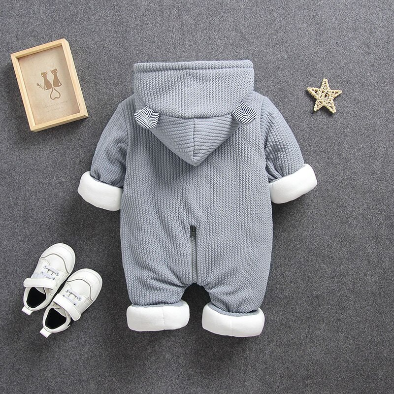 Baby Rompertjes Overalls Kleding Winter Jongen Meisje Kledingstuk Dikker Warm Pure Katoen Bovenkleding Jas Jas Kids Sneeuw Wear