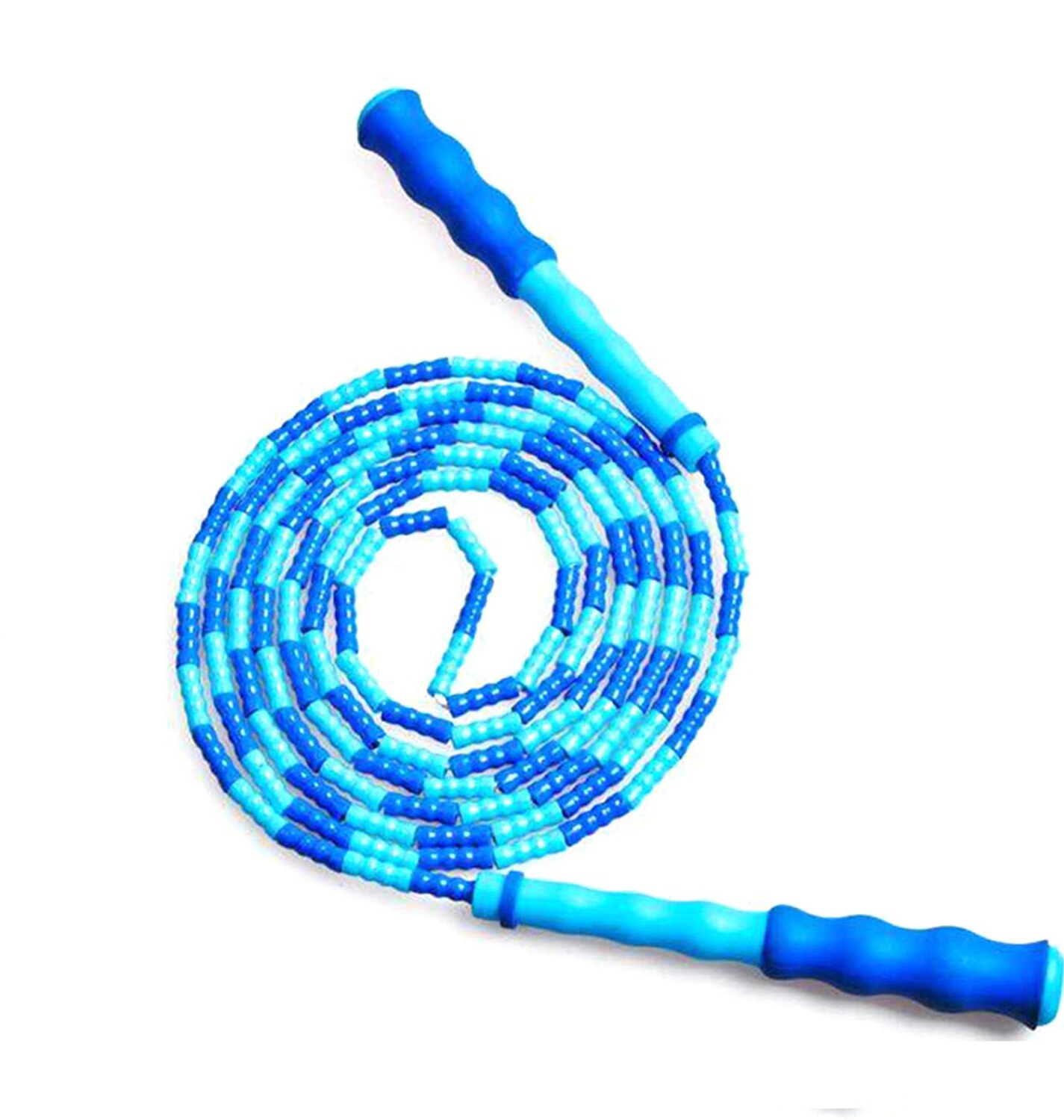 Corda di bambù per bambini esercizio di salto esercizio di esercizio corda di bambù antiscivolo regolabile portatile con manico corda di Yoga dura: 2.8m dark blue