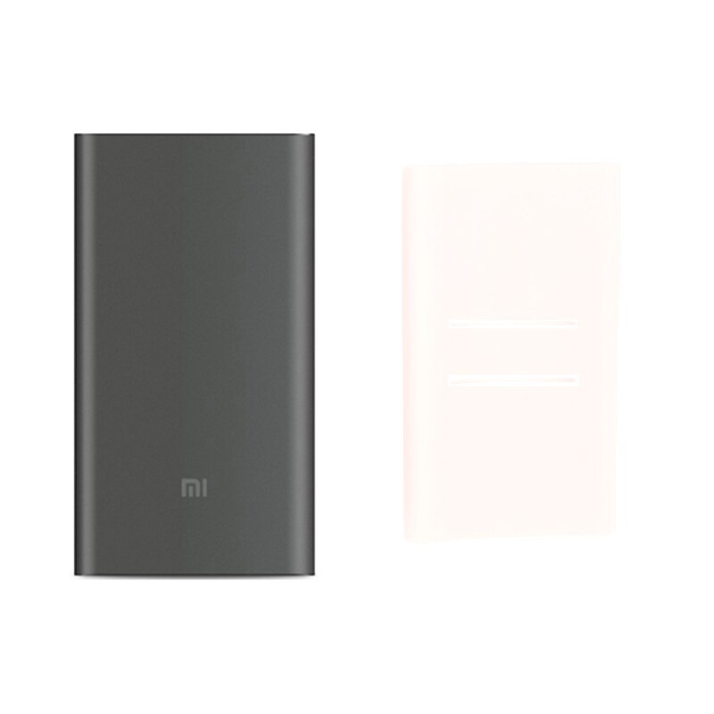 Original mi Xiaomi Power Bank 10000mAh Pro Type-C External Battery portable charging 10000mAh Two-way Quick Charge 18W Powerbank: Add White Case