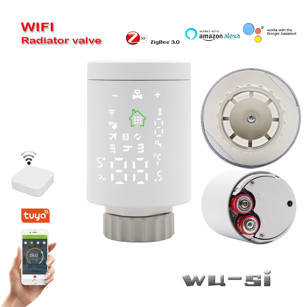 Zigbee-patterin termostaatti wifi-lämpötilan säätöventtiili, toimii tuya zigbee -yhdyskäytävän keskittimen kanssa