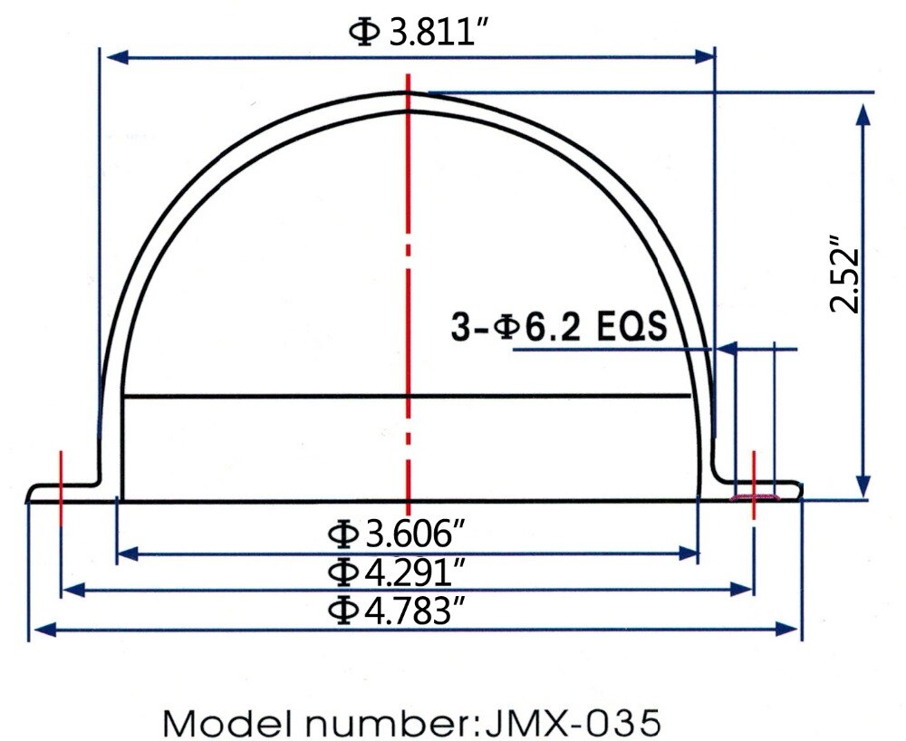 Jmx 3.5 tommer akryl indendørs / udendørs cctv udskiftning (panasonic type) klart kamerahus