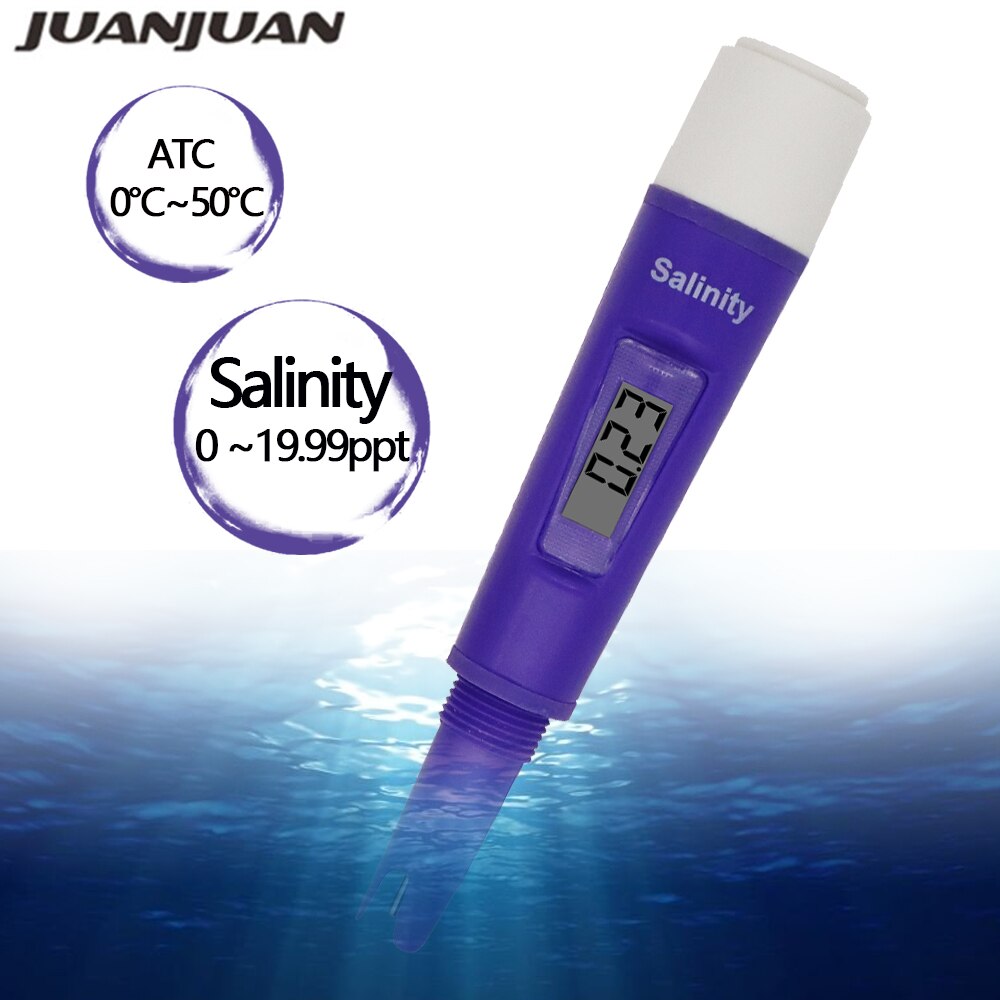 Digital Salinity Tester Salinity Meter With ATC Salinometer Aquarium Salty Testers Sea SaltWater Instrument for Pool Soup 40%Off