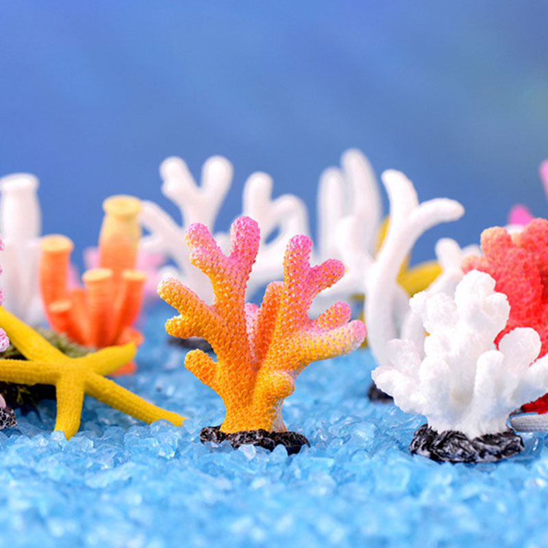 heiße Bunte Harz Aquarium Künstliche Korallenriff Dekoration Aquarium Korallen Stein Landschaft Ornament Aquarium Zubehör