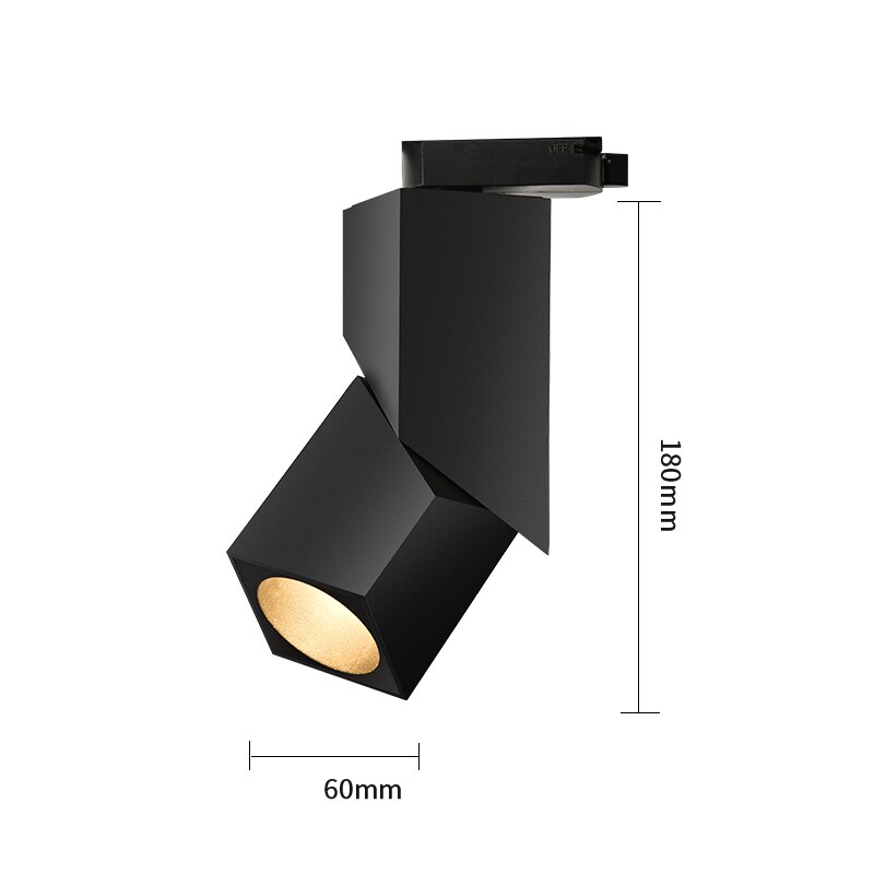 Art cube 7W 12W 15W CREE led spoor licht Verstelbare hoek Rail lamp achtergrond verlichting armatuur spot verlichting