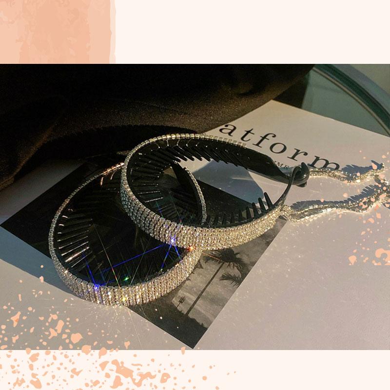 1Pc Elegante Strass Kwastje Hoofdtooi Haarspelden Voor Vrouwen Bijoux Crystal Haaraccessoires Bruiloft Sieraden Diamond Donut