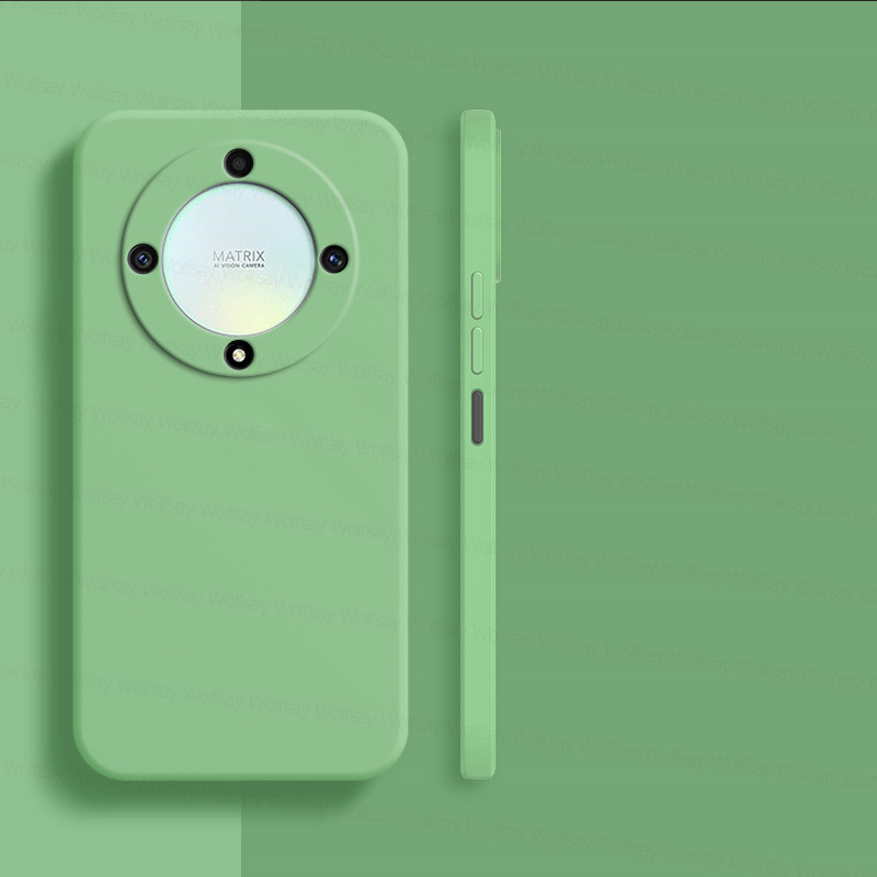 Hoesje voor honor magic 5 5 , schokbestendige hoes van vloeibaar siliconen tpu voor de achterkant van de telefoon, honor magic 5 lite: Groente