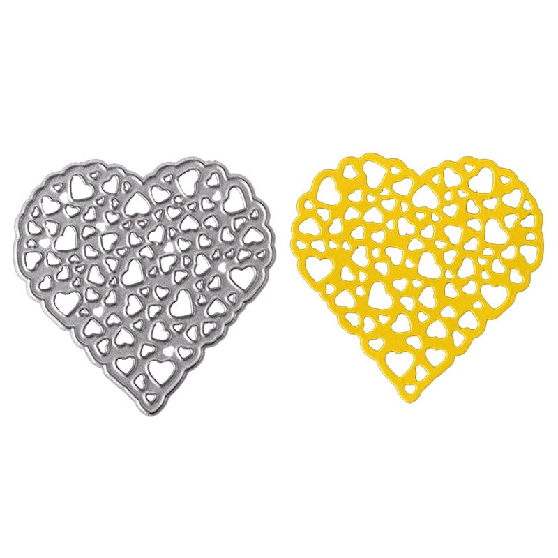 Hollow Out Heart Layer Metal Cutting Dies Stencil For DIY Scrapbooking Album Embossing Wedding Paper Card Craft Die Cut: Default Title