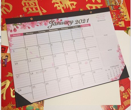 Muur Kalender Wekelijkse Maandelijkse Planner Minimalisme Plan Boek Diy Bureau Kalenders Thuis Kalender Met Scheurbaar Kalender: violet