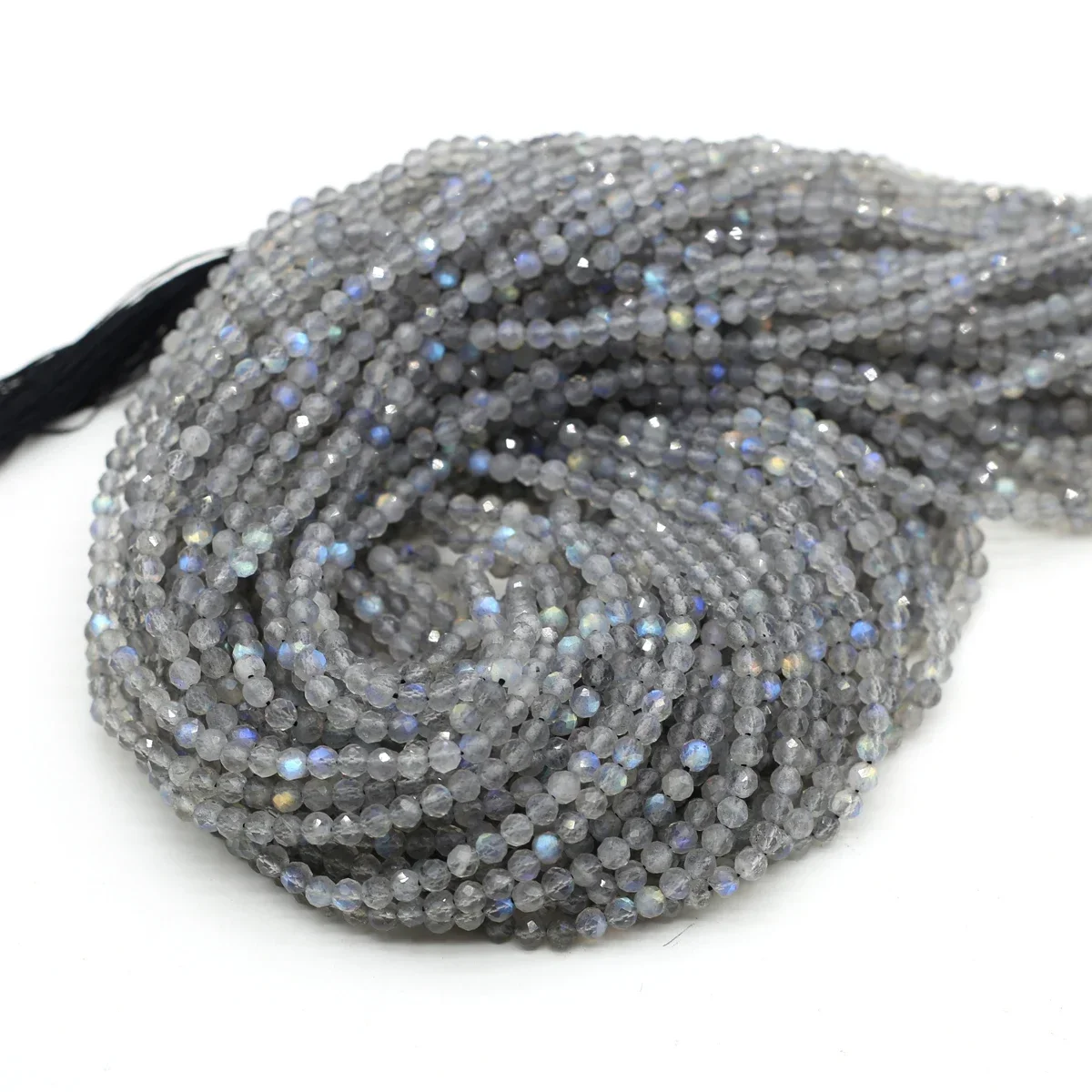 Cuentas de labradorita con destellos de piedra Natural, cuentas de aislamiento facetadas para fabricación de joyería, accesorios para pulseras y collares DIY