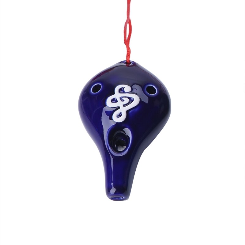 flauta instrumento Musical esmaltado Alto A C cerámica Ocarina 6 agujeros: NO.BL