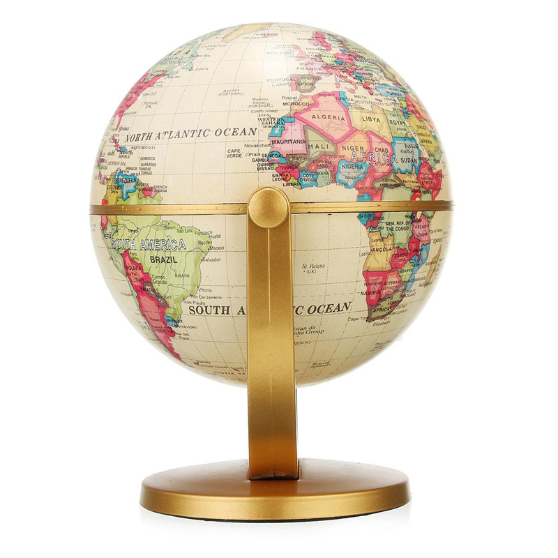 VINTAGE GLOBE WORLD Map Earth Geography Ball Rotating Atlas Home Office
