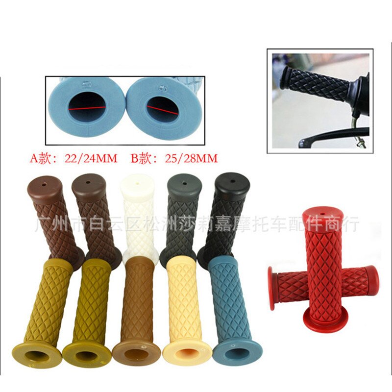 9 Kleur Classic Vintage Scooter Handgrepen Cafe Racer Moto Rcycle Handvat Bar Voor Harley Grip Moto Accessoires Moto Rbike stuur