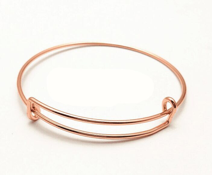 Bracelet For Women Alex And Ani Adjustable Stainless-Steel Cable Bangle Bracelets With Charms Bracelet Femme Jewelry: Rose Gold