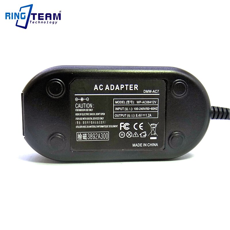DMW-AC7 DMW-CAC1 Cámara adaptador de alimentación de CA para Panasonic DMC FZ50 FZ30 FZ35 FZ38 FZ7 FZ8 FZ18 FZ28 FZ50K FZ50S FZ50EF FZ30 cámaras