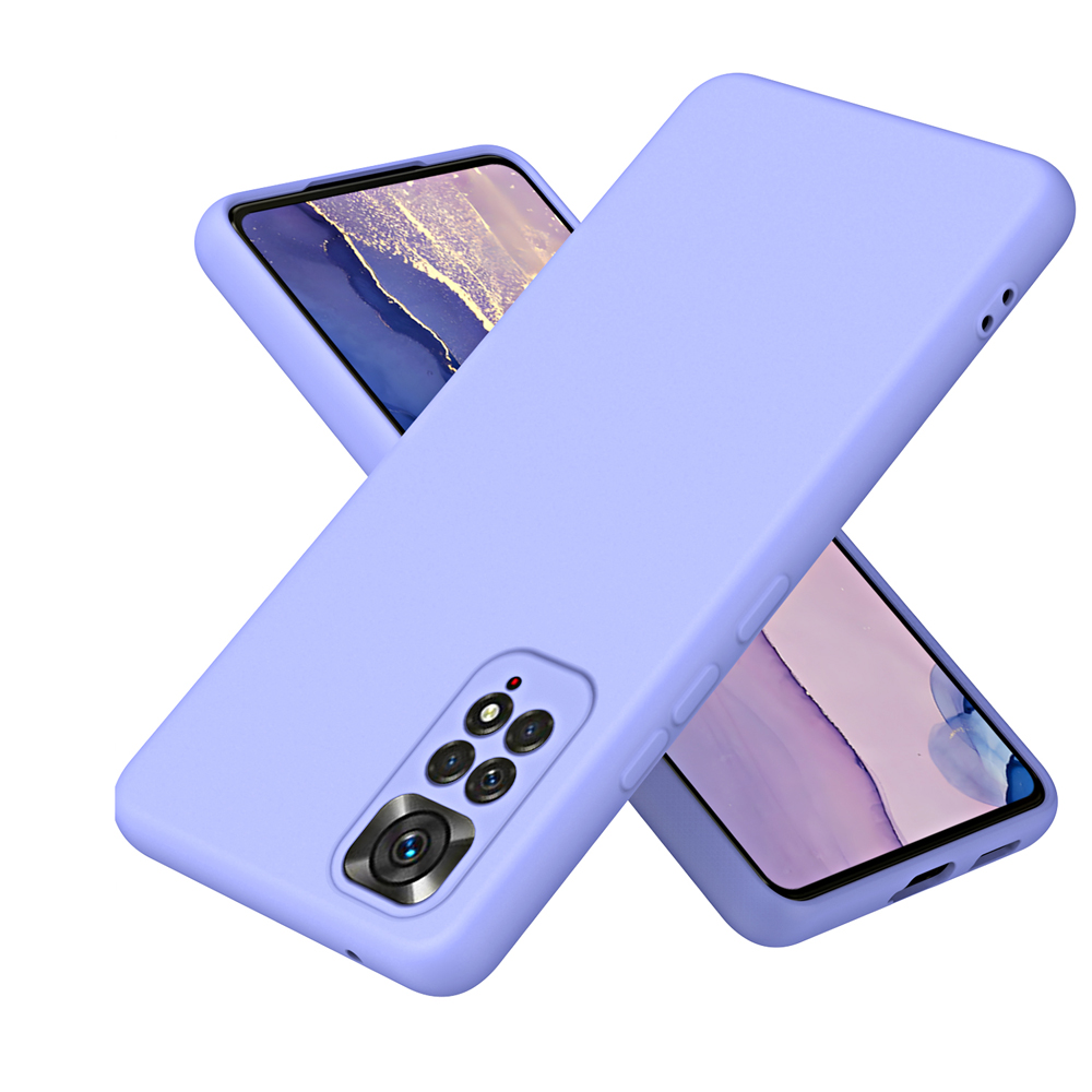 Coque en silicone liquide antichoc pour Xiaomi Redmi Note 11 Pro, 12 Pro, 4G, 5G, 11 S, 11 Pro, 2022: CANVAS / Violet clair
