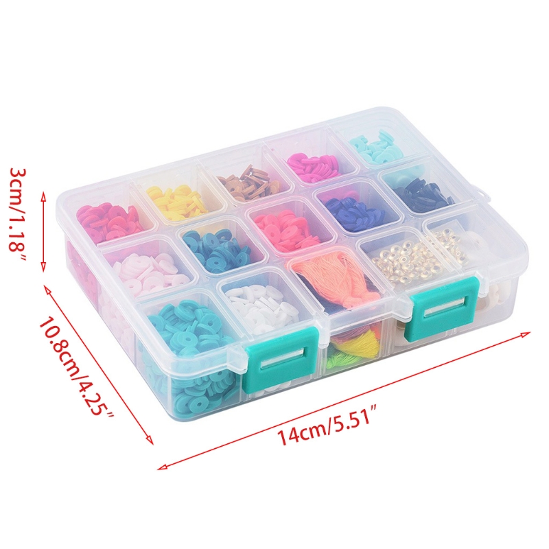 1 Doos Kleurrijke Platte Ronde Polymer Klei Kralen Sieraden Maken Gereedschap Voor Meisje