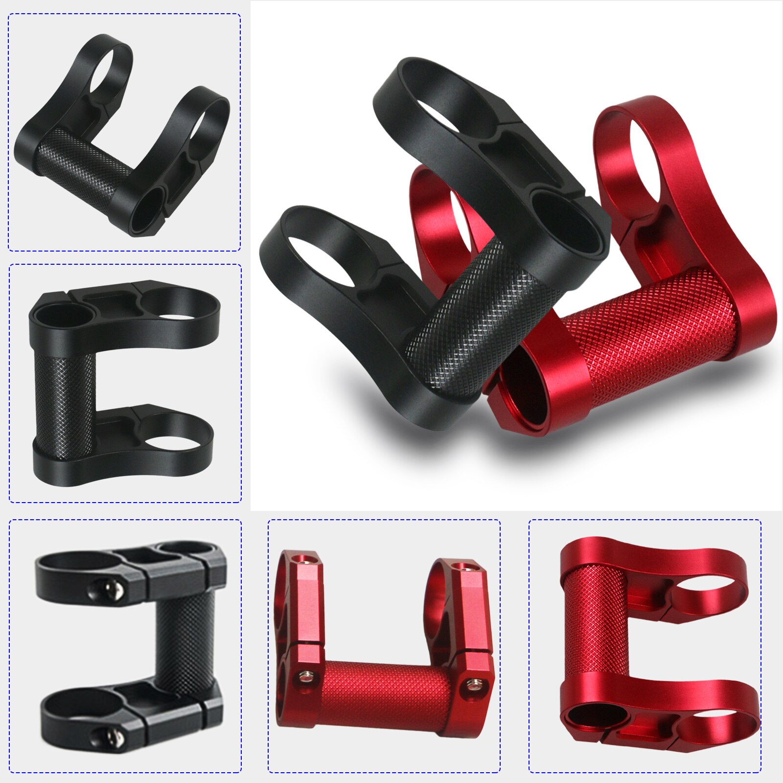 Adjustable double folding bike stem bmx stem riser CNC weight-reducing vertical T-Tube 25.4 Transfer 31.8 bicyle handlebar stem