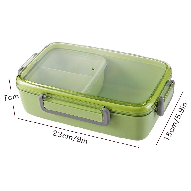 Draagbare Lunch Container Gezonde Materiaal Lunchbox Microwavable Lekvrije Bento Box Aparte Voedsel Container