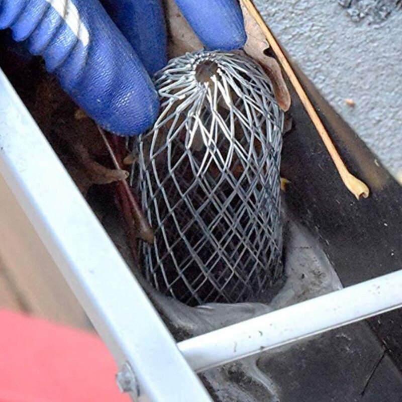 8PCS Leaf Filter Mesh Anti-Leaf Filter Mesh Garden Eaves Drain Pipe Filter Cap Free Telescopic Filter Mesh