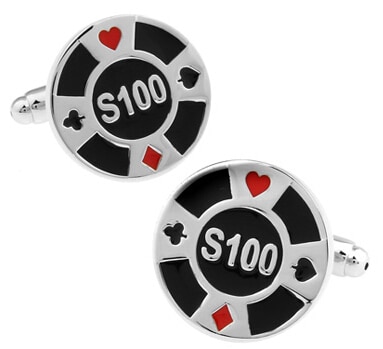 Casino Manchetknopen Gokken Poker Dobbelstenen Koper Manchetknopen en retail