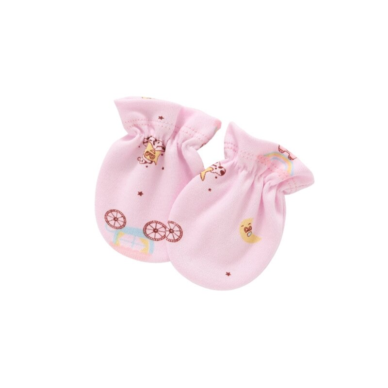 Gants en coton doux anti-rayures pour bébé, 1 paire, mitaines anti-rayures pour -né, Protection du visage, fournitures de Protection des mains pour nourrissons: 2