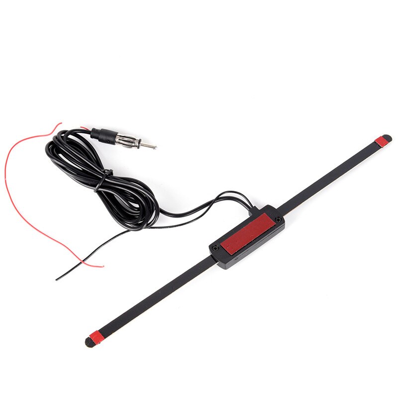 Antena aérea Universal para coche, Radio eléctrica, parabrisas, 12V, FM/AM, 28cm, 1 ud.