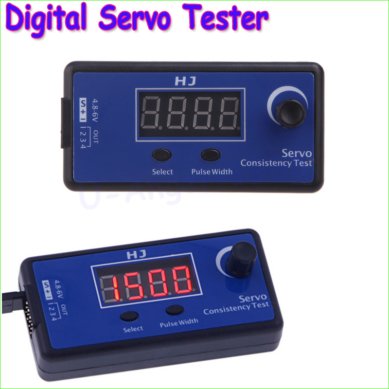 Dc 4.8-6v mini 3 -moodia digitaalinen servo/esc-konsistenssitesteri ohjausvaihteiston mittaus rc-helikopterin lentokoneauton työkalulle