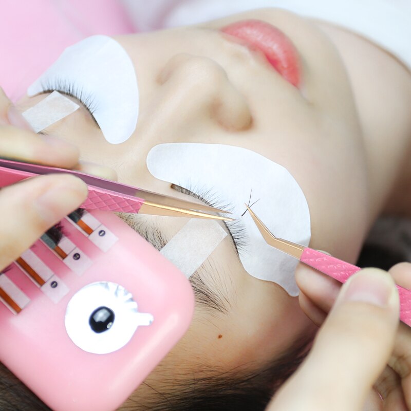 3Pc Eyelash extension Tweezers Set With Bag Stainless Steel Accurate 3D Volume Fan Lash Eyebrow Tweezer Makeup Tools Accessories