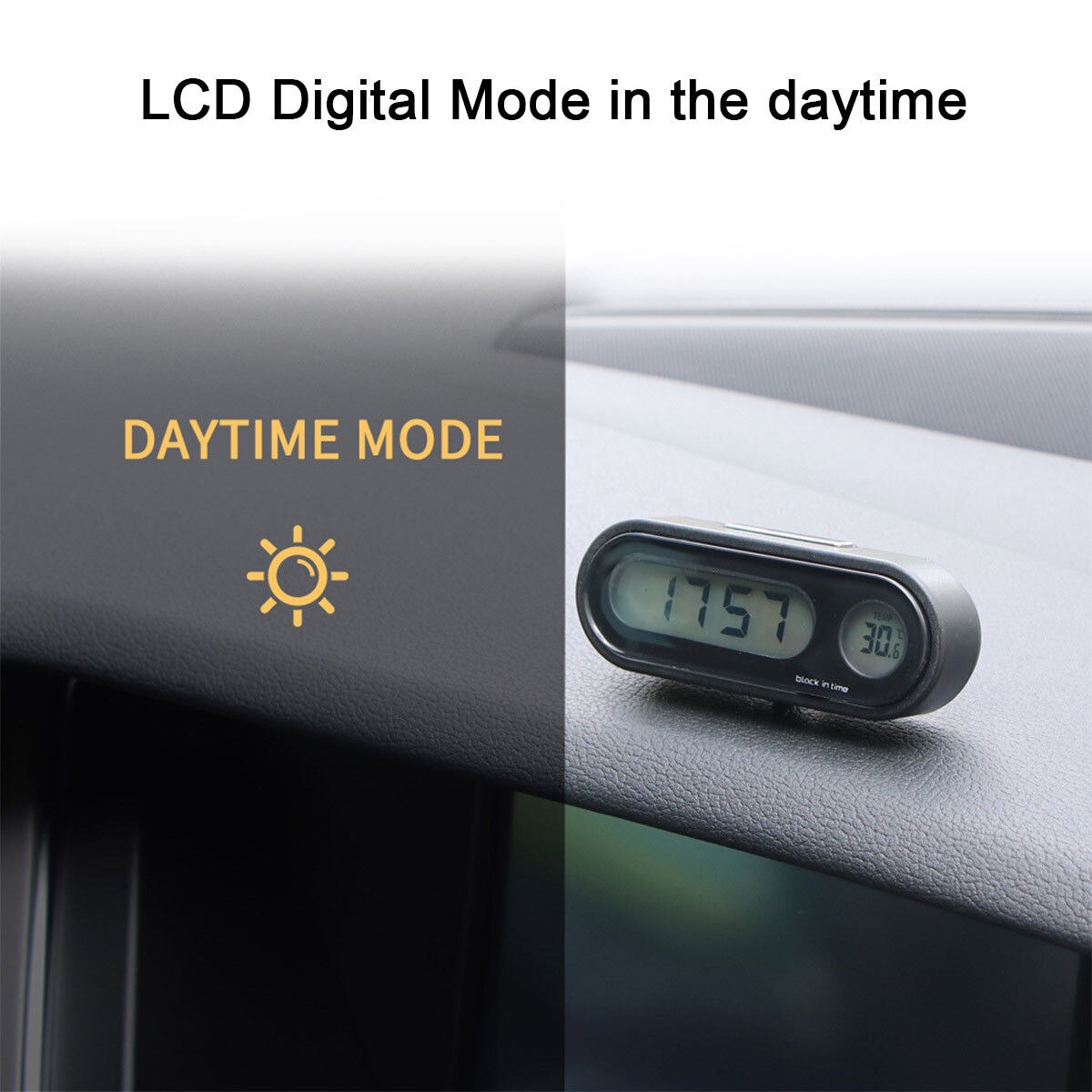 12 V LCD Digital LED Auto Elektronische Zeit Uhr Thermometer Mit Hintergrundbeleuchtung