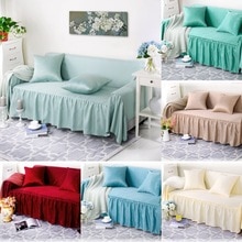 Solid Color Universal Couch Cover for Living Room Furniture Single/Two-seater Sofa Set Slipcovers Four Season