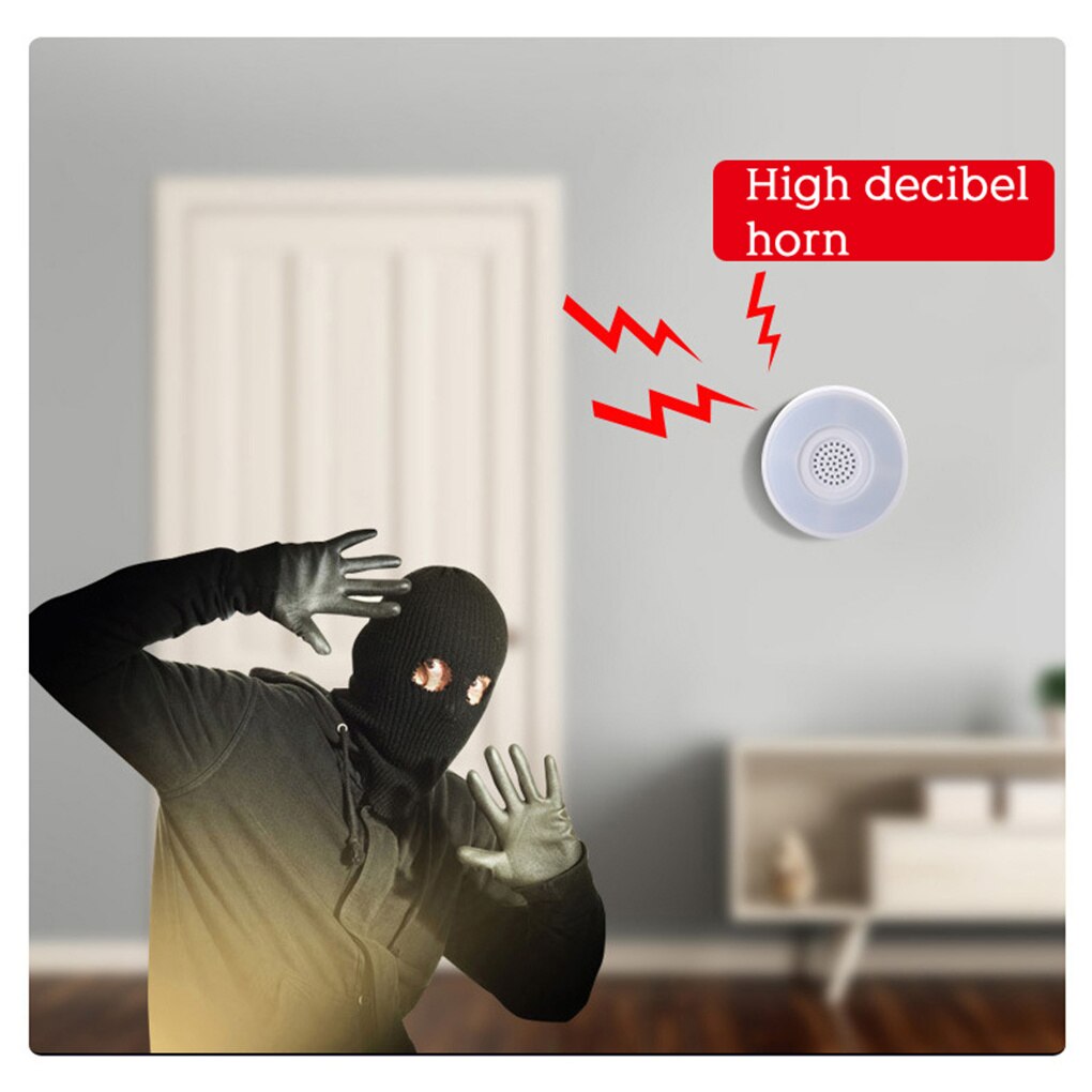 Smart Home Alarm WiFi Remote Control Security Alert Intercom Function Household Wireless Linkage Smart Sound Light Alarm