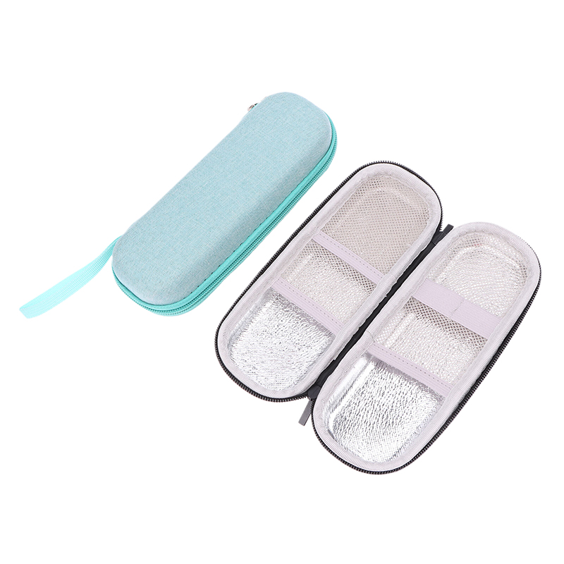 Bolsa enfriadora de insulina impermeable, Enfriador de insulina con aislamiento térmico EVA con bolígrafo de Gel, Enfriador de medicina de viaje para diabéticos, 1 ud.