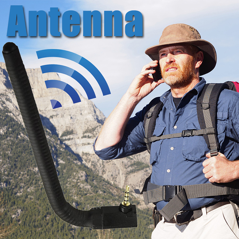 Amplificador de señal de antena externa, Conector de 3,5mm, puerto de auriculares 6dBi, amplificador de refuerzo para teléfono móvil, teléfono móvil al aire libre